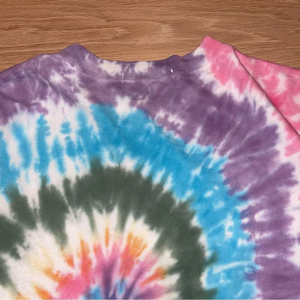 Daydreamer Rainbow Tie-Dye Long-Sleeve Tee T-Shirt Small - Picture 6 of 7